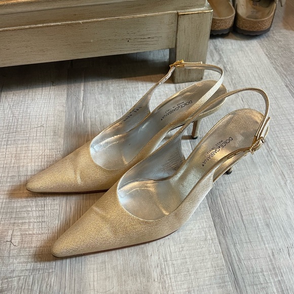 Sandales Talon Moyen Worthington - Couleur Or, Taille 6 M, Slingback Réglable, Occasion Bon état